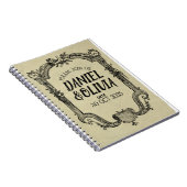 Vintage Hochzeit in grüner Schwarz Notizblock (Rechte Seite)