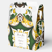 Vintage Hochzeit in grüngelben, mediterranen Kache Geschenkschachtel (Geöffnet)