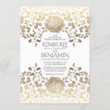 Vintage Hochzeit in Weiß und Gold