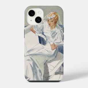Vintage-Hochzeit, Mid Century Modern Art Deco Brau iPhone Hülle