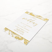 Vintage Hochzeit mit Gold Foil Folieneinladung (Gedreht)