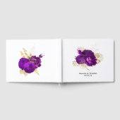 Vintage Hochzeit mit Lila und Goldfloralen Gästebuch (Voll)