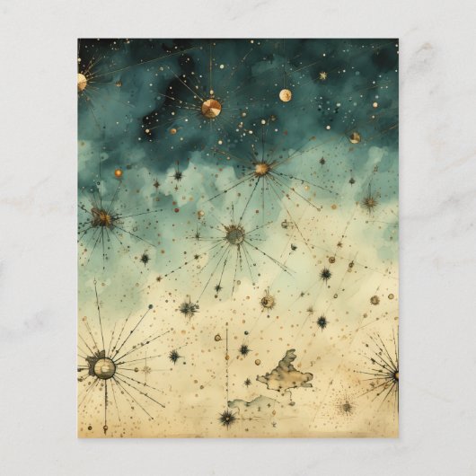 Vintage Hochzeit mit Wasserfarben (Rückseite)