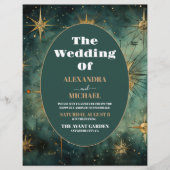 Vintage Hochzeit mit Wasserfarben Flyer (Vorne)