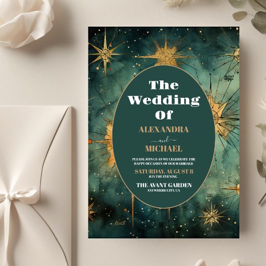 Vintage Hochzeit mit Wasserfarben Flyer