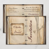 Vintage Hochzeit ohne "49" oben rechts Einladung (Vorne/Hinten)