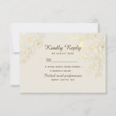 Vintage Hochzeit RSVP Karte (Vorderseite)