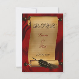 Vintage Hochzeit Rsvp Karten Standard 3,5 x 5