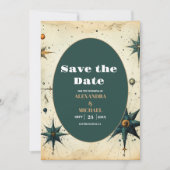 Vintage Hochzeit Save The Date (Vorderseite)