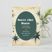 Vintage Hochzeit Save The Date (Stehend Vorderseite)