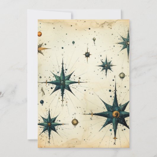 Vintage Hochzeit Save The Date (Rückseite)