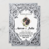 Vintage Hochzeit Save the Date Einladungskarte Einladung (Vorne/Hinten)