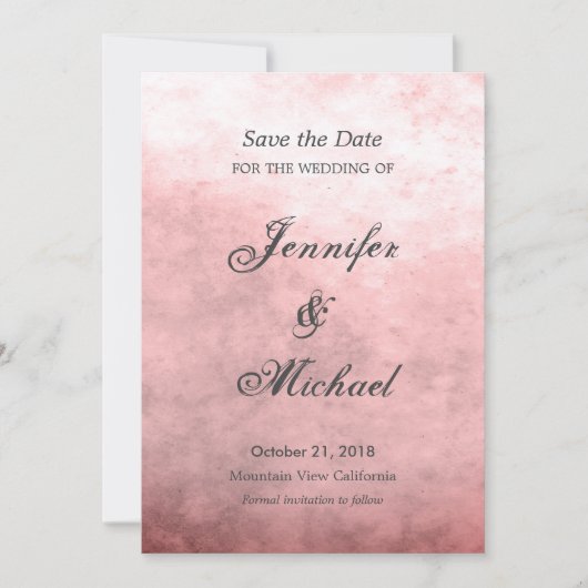 Vintage Hochzeit Save the Date einzigartige Klassi (Vorderseite)
