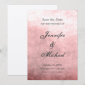 Vintage Hochzeit Save the Date einzigartige Klassi (Vorne/Hinten)