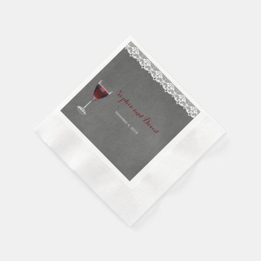 Vintage Hochzeit Serviette (Ecke)