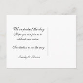 Vintage Hochzeit Speichern Sie das Datum Postkarte (Rückseite)