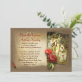 Vintage Hochzeit Thema individuelle Einladungen (Stehend Vorderseite)