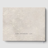 Vintage Hochzeit von Elfenbein Gästebuch (Rückseite)