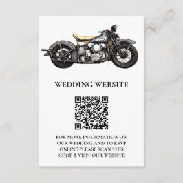 Vintage Hochzeit von Motorrädern Begleitkarte