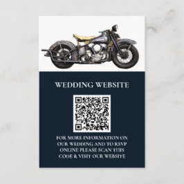 Vintage Hochzeit von Motorrädern Begleitkarte