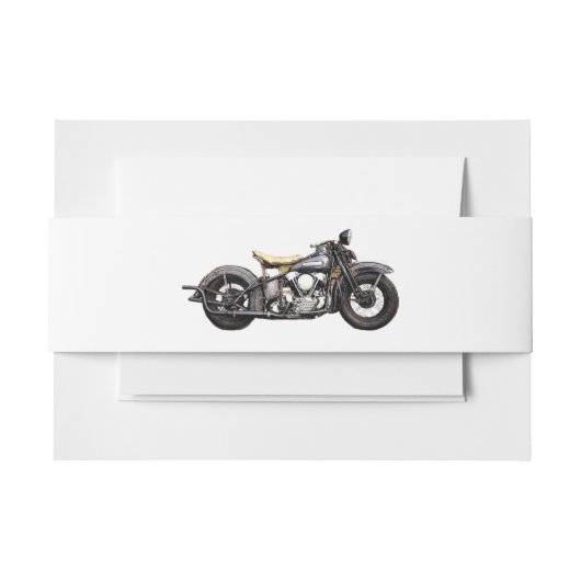 Vintage Hochzeit von Motorrädern Einladungsbanderole (Vorderseite Beispiel)