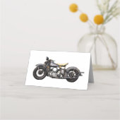 Vintage Hochzeit von Motorrädern Platzkarte (Rückseite)
