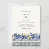 Vintage Hochzeit von Pearls und Pearls Einladung (Vorderseite)