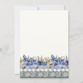 Vintage Hochzeit von Pearls und Pearls Einladung (Rückseite)