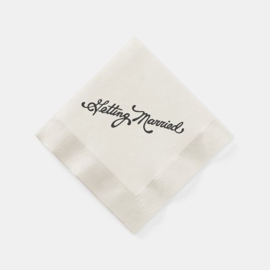 Vintage Hochzeit von Schriftart Serviette (Ecke)