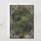 Vintage Hochzeit von Silberoliven Einladung (Rückseite)