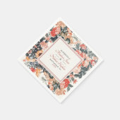 Vintage Hochzeit von Wasserfarben Serviette (Ecke)