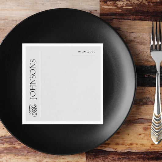 Vintage Hochzeit von Zeitungen und Grauen Serviette