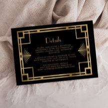 Vintage Hochzeitdetails für Deko Black Gold aus de