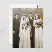 Vintage Hochzeiten Postkarte (Vorne/Hinten)
