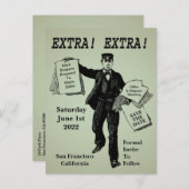 Vintage Hochzeiten speichern das Datum Ankündigungspostkarte (Vorne/Hinten)