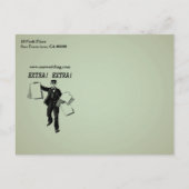 Vintage Hochzeiten speichern das Datum Ankündigungspostkarte (Rückseite)