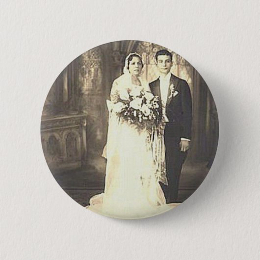 Vintage Hochzeitfotografie Button (Vorderseite)