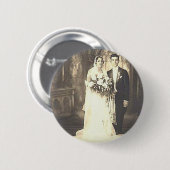 Vintage Hochzeitfotografie Button (Vorne & Hinten)
