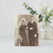 Vintage Hochzeitfotografie Postkarte (Stehend Vorderseite)