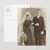 Vintage Hochzeitfotografie Postkarte (Vorne/Hinten)