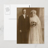 Vintage Hochzeitfotografie Postkarte (Vorne/Hinten)