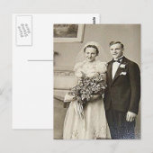 Vintage Hochzeitfotografie Postkarte (Vorne/Hinten)