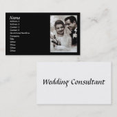 Vintage Hochzeits-Berater-Karte Visitenkarte (Vorne/Hinten)