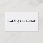 Vintage Hochzeits-Berater-Karte Visitenkarte (Rückseite)