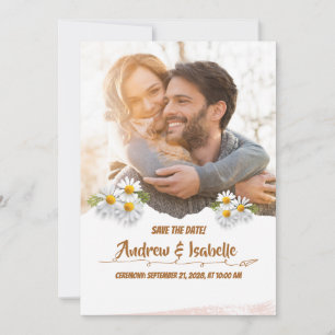 Vintage-Hochzeits-Blumen-Erinnerungskarte Save The Date