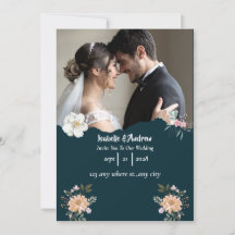 Vintage-Hochzeits-Blumen-Save-the-Date-Karte