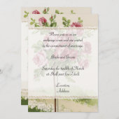 Vintage Hochzeits-Einladung Einladung (Vorne/Hinten)