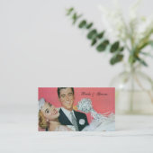 Vintage Hochzeits-Jungvermählten, Begleitkarte (Stehend Vorderseite)