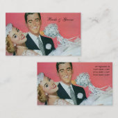 Vintage Hochzeits-Jungvermählten, Begleitkarte (Vorne/Hinten)