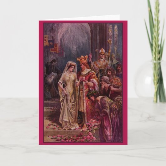 Vintage Hochzeits-Karte König-Arthur Karte (Vorderseite)